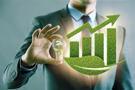 Green Economy Growth Concept With Businessman Stock Photo Image Of