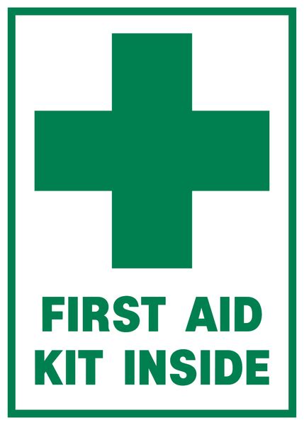 First Aid Kit Inside Western Safety Sign
