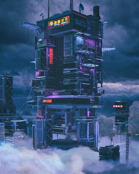 Beeple On Twitter Cyberpunk City Futuristic City Cyberpunk Building