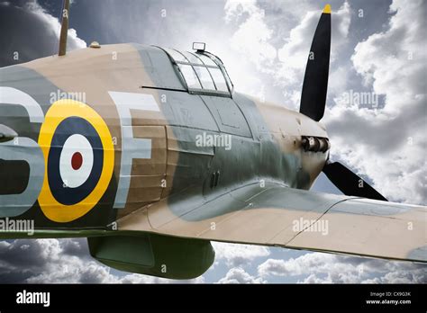 Single Seat Hawker Hurricane Fighter Aircraft Stock Photo Alamy