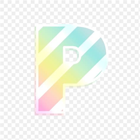 Png Letter P Rainbow Gradient Free Png Sticker Rawpixel