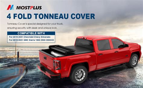 Mostplus Quad Fold Soft Truck Bed Tonneau Cover Compatible
