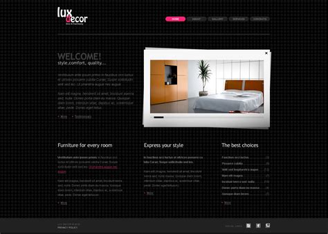 Decorating a home is most definitely a challenge. Home Decor Website Template #29023