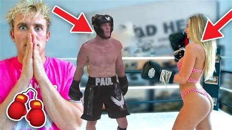 Hot Girl Vs Logan Paul Boxing Match Youtube