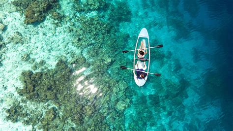 Couple Kayaking Aerial View 4k Wallpapers Hd Wallpapers