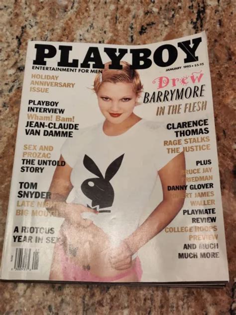 Playboy Magazine Drew Barrymore January Centerfold Included Nice