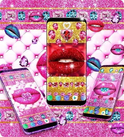 You can select ripple size, background image and enable/disable accelerometer. Glitter lips and diamonds live wallpaper for Android - APK ...