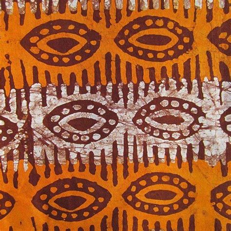 Hand Dyed Ethnic African Fabric Wax Batik Ananse Village
