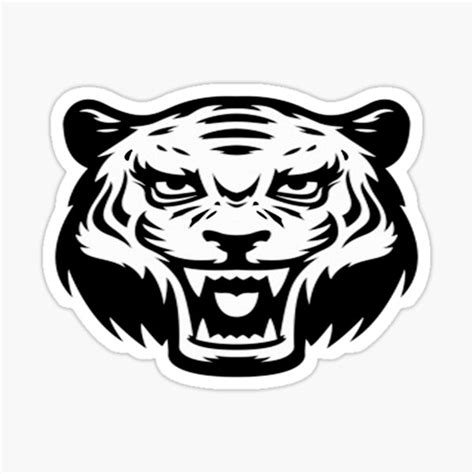 Tiger Face Sticker For Sale By Raouf09 Redbubble