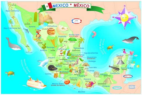 Mapa Turistico De Mexico Para Imprimir Gufa