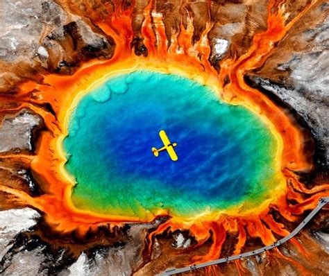 the multicolored hot grand prismatic spring in yellowstone usa snow addiction news about