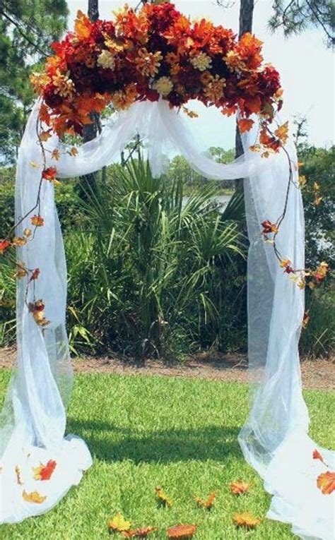 46 Outdoor Fall Wedding Arches