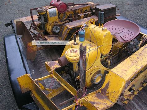 Vintage Antique Mini Dozer Bulldozer Crawler Tractor Agricat Two Of Them