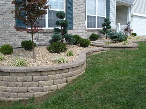 Front garden brick walls don't have to be a solid mass of brick. Front Yard Retaining Walls & Landscaping | O'Fallon ...