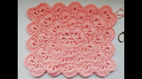 Beautiful Shells Stitch Crochet Rectangle Crochet Nuts Youtube