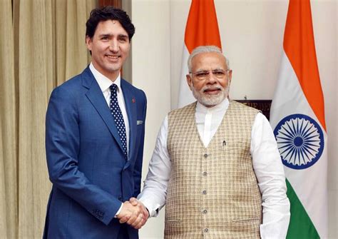 The Prime Minister Shri Narendra Modi With The Prime Minister Of Canada Mr Justin Trudeau At