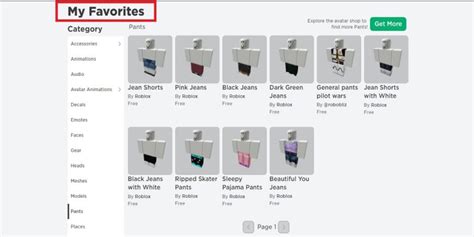 How To See Your Favorites On Roblox — Clothing Accessories And Other