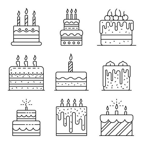 Cake Outline Illustrations Royalty Free Vector Graphics And Clip Art