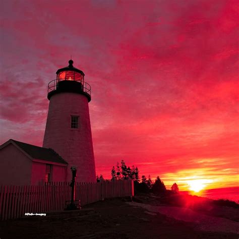 Pemaquid Lighthouse In Maine At Sunrise Lighthouse Pemaquid Sunrise