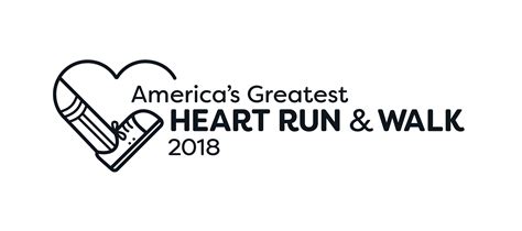 America S Greatest Heart Run Walk 2018 Logo Emblem On Behance