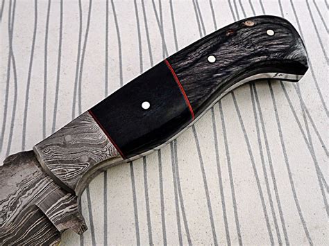 95 Inches Long Full Tang Damascus Steel Skinning Knife Custom Made