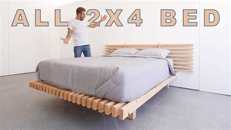 Diy Platform Bed Made From Only 2x4s Modern Builds Patabook Home