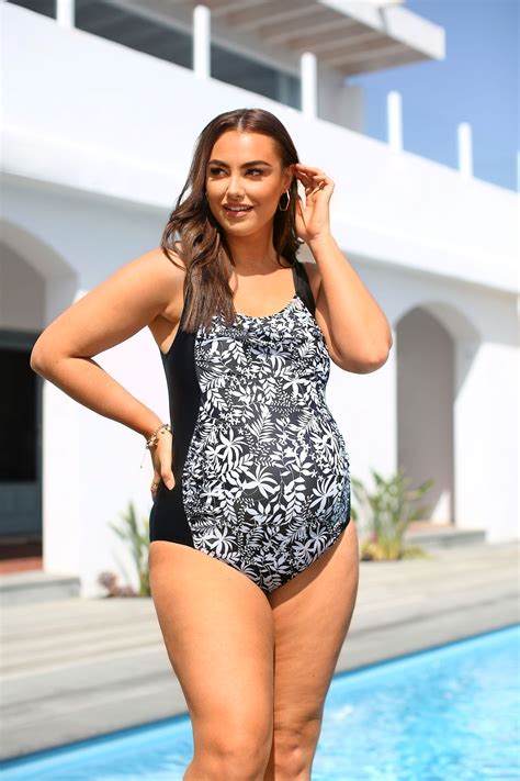 Bump It Up Maternity Black Floral Ruched Swimsuit Sizes To