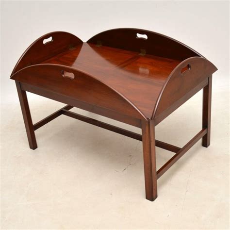 Antique Mahogany Butlers Tray Top Coffee Table Marylebone Antiques