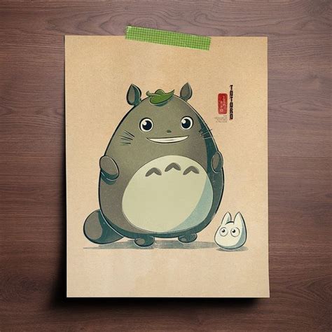 Chibi Ghibli Print Totoro My Neighbor Totoro By Idrawrainbows Тоторо Гибли Мой сосед тоторо
