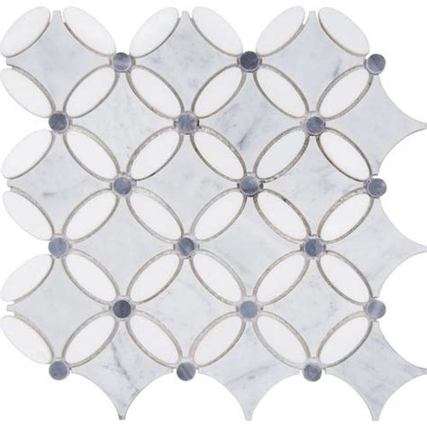 Anatolia Tile Flower 12 In X 12 In Polished Mosaic Tile In The Tile