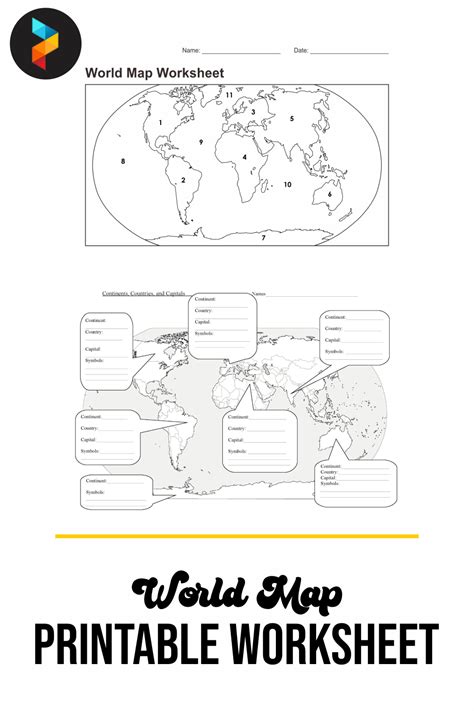 10 Best World Map Printable Worksheet Pdf For Free At Printablee