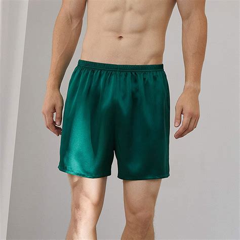 Summer Sleep Bottoms Men Sleepwears Shorts Comfy Silk