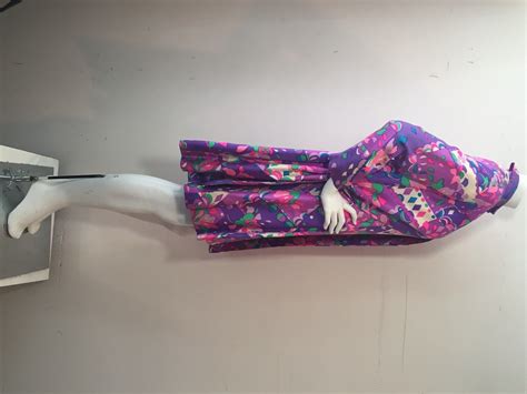 1960s Kiki Hart 2 Piece Silk Mod Print Mini Dress And Coat Ensemble For