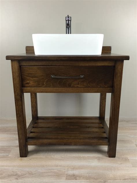 Abel 60 inch rustic double sink bathroom vanity natural oak finish. Custom built solid wood 'Essex' bathroom vanity from ...