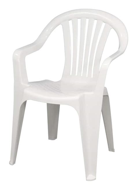 Gracious Living Cayman Resin Outdoor Chair Stackable White Canadian