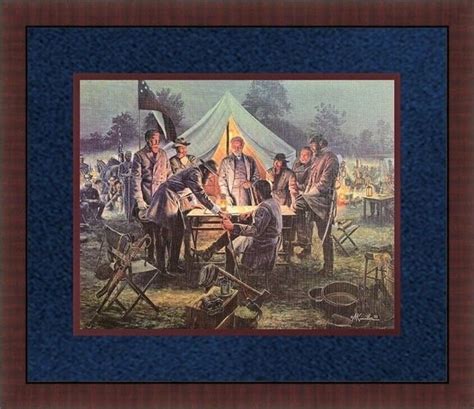 Mort Kunstler Civil War Print Sharpsburg War Council Custom Framed