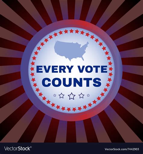 Every Vote Counts Banner Royalty Free Vector Image