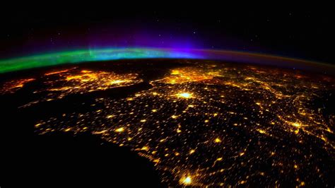 Aurora Borealis From Space Hd