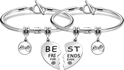 Best Friends Forever Bracelet Of 2 Charm Promise Bracelet For Girl