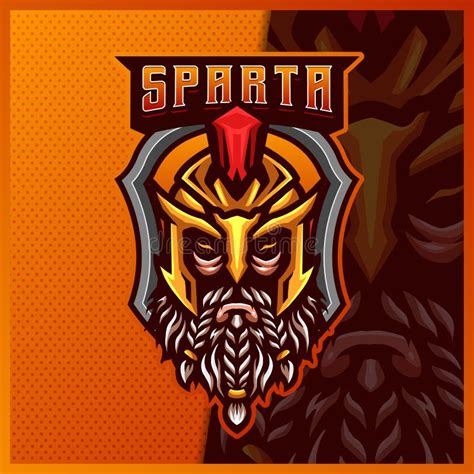 Spartan Gladiator Warrior Mascot Esport Logo Design Illustrations