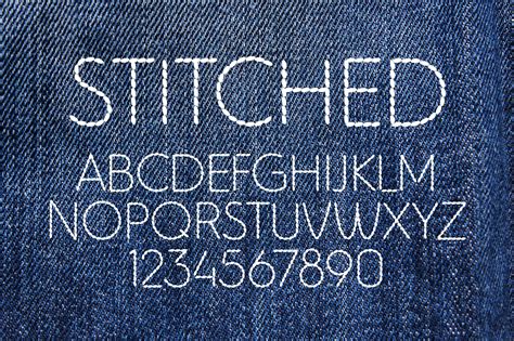 Stitched Line Font 894696 Display Font Bundles