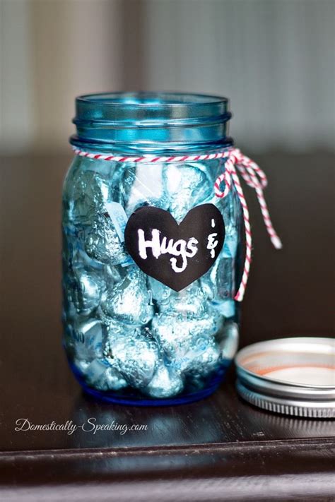 Hugs And Kisses Mason Jar Valentines Ts Mason Jar