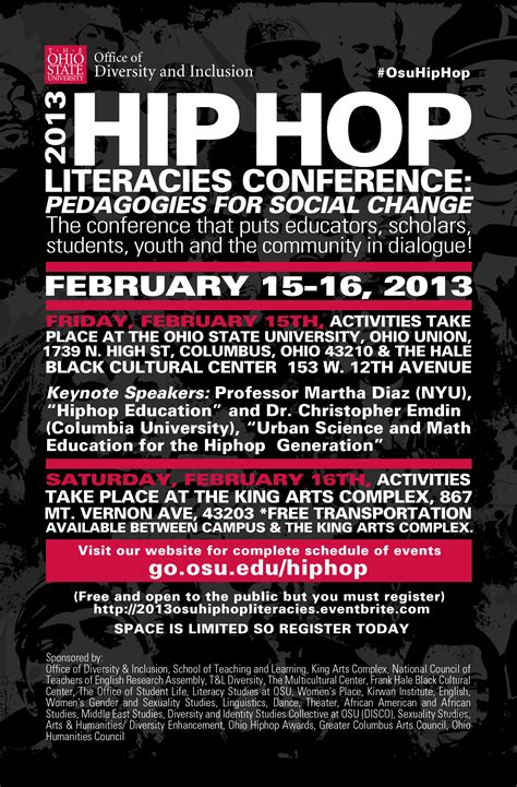 2013 osu hip hop literacies conference feb 15 16