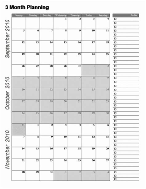 Printable Calendar 4 Months Per Page Blank Calendar Template