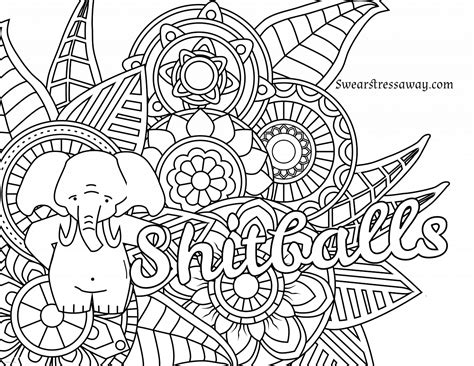 Printable Swear Word For Adult Coloring Page Free Printable Coloring