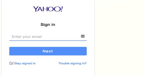 Yahoomail Com Sign In Yahoo Mail Account Login Page