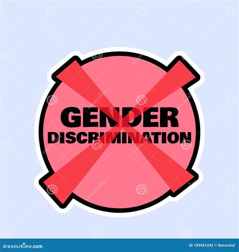 Stop Gender Discrimination Badge Or Sign Design Stock Illustration