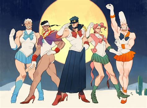 Joseph Joestar Kujo Jotaro Sailor Moon Kakyoin Noriaki Jean Pierre Polnareff And 8 More