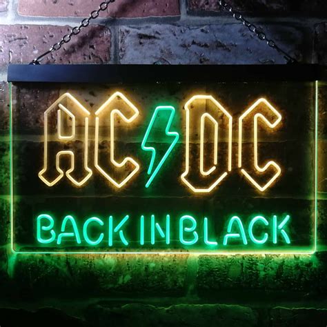 Dc Back In Black Led Neon Sign Neon Sign Led Sign Shop Whats