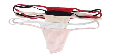 Women 4 Pack Women Cotton Thong G String Bikini Panties Briefs T Back